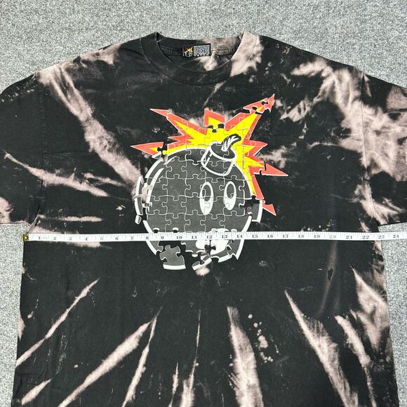 Vintage The Hundreds Mens XL Shirt Rare Adam Bomb Y2K Black Bleached - Picture 5 of 9